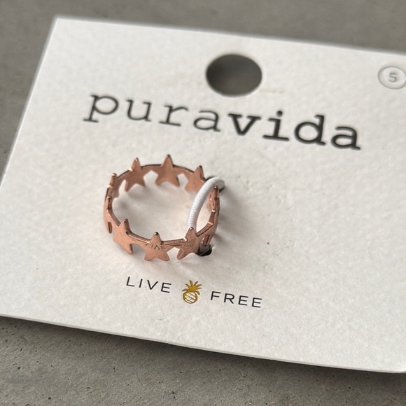 Pura Vida Star Ring in Rose Gold - Picture 1 of 3